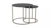 Комплект столов журнальных "Лесли" 2 шт. черный мрамор (KL) Комплект столов журнальных "Лесли" 2 шт. черный мрамор (KL)
