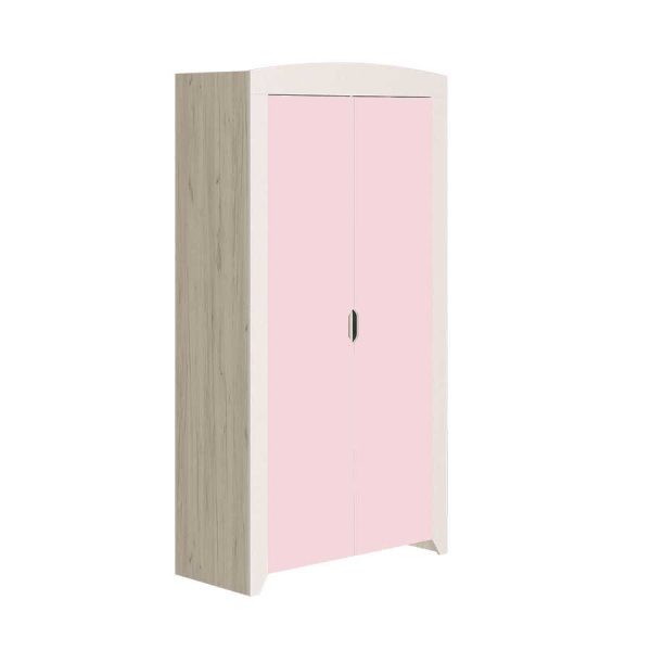 Шкаф многоцелевой Буква (дуб крафт белый/роза софт)