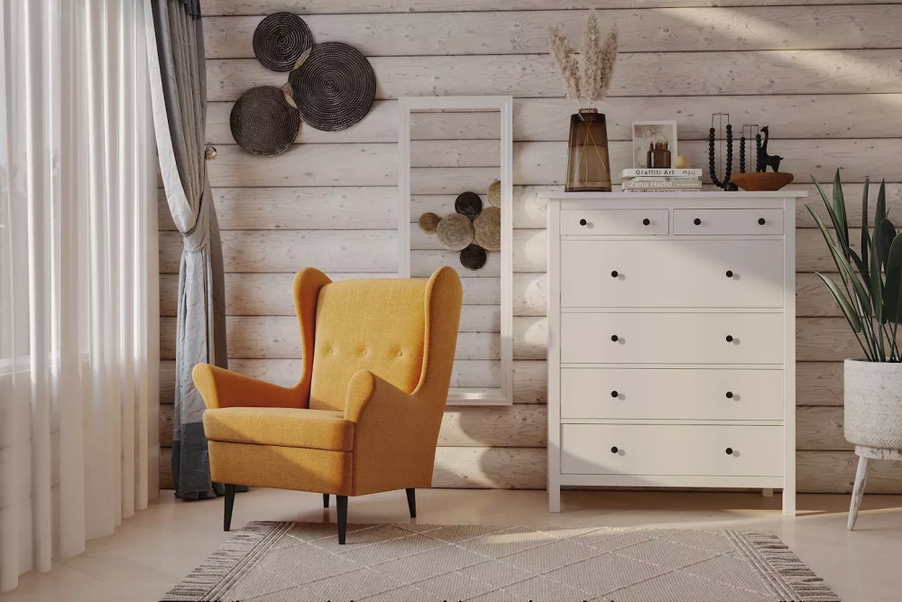 Кресло для отдыха Вало рогожка желтый (GL) | Интернет магазин Масса Мебель