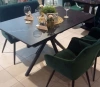Стол обеденный раздвижной Монако 140х80 керамика черный (STPR) 