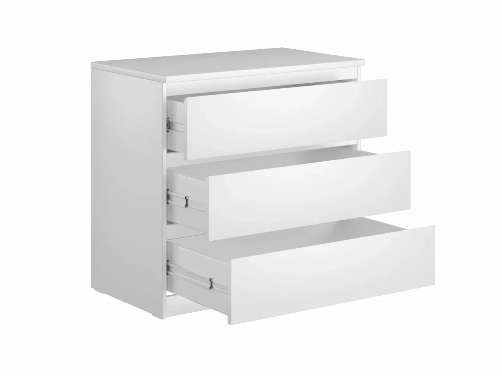 Комод Мальта белый 3 ящика 80х76 (GL) - интернет магазин Масса Мебель