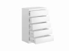 Комод Мальта белый 5 ящиков 80х121 (GL) | Интернет магазин Масса Мебель