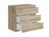 Комод Мальта дуб сонома 3 ящика 80х76 (GL) - интернет магазин Масса Мебель