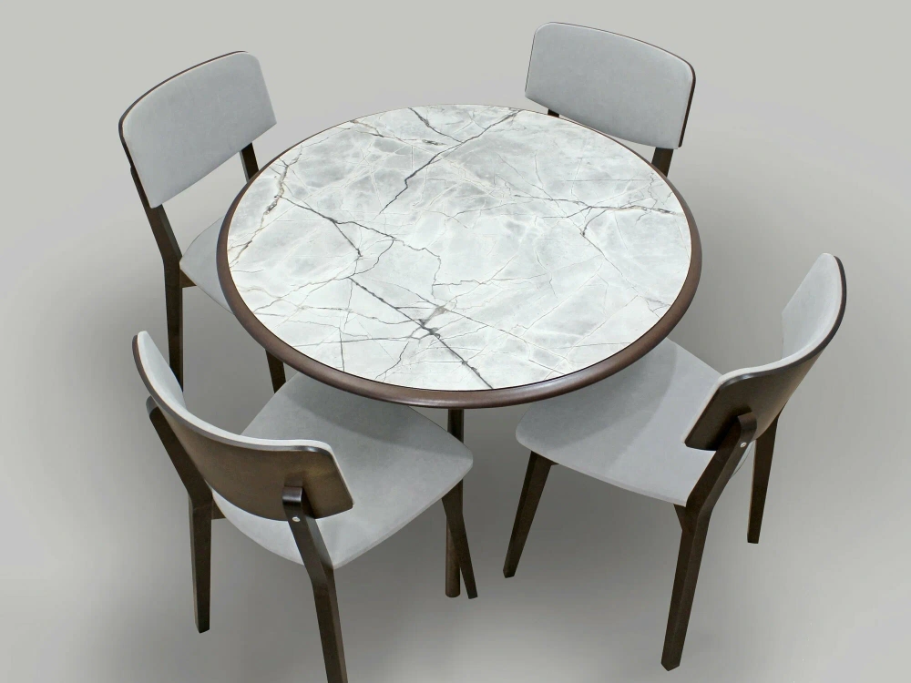 Стол обеденный Пекин 1 Пластик Азул Оникс/ Орех, (RAM) ВЫСТАВОЧНЫЙ ОБРАЗЕЦ | Интернет магазин Масса Мебель