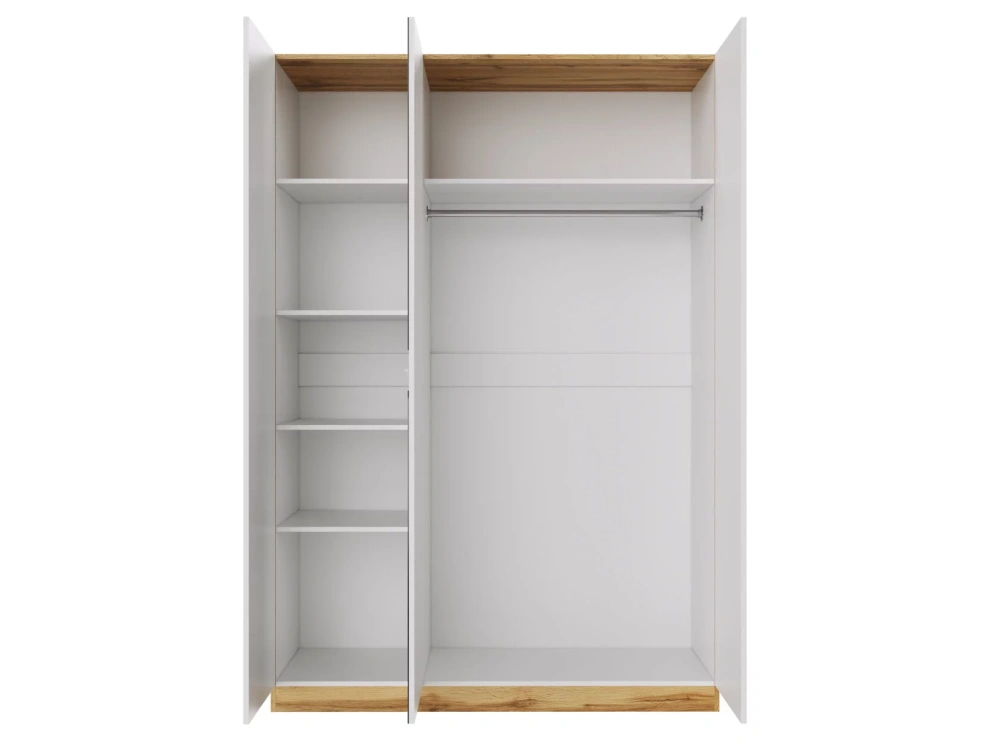 Комплект мебели для спальни FRESCO белый/дуб вотан (NK) | Интернет магазин Масса Мебель