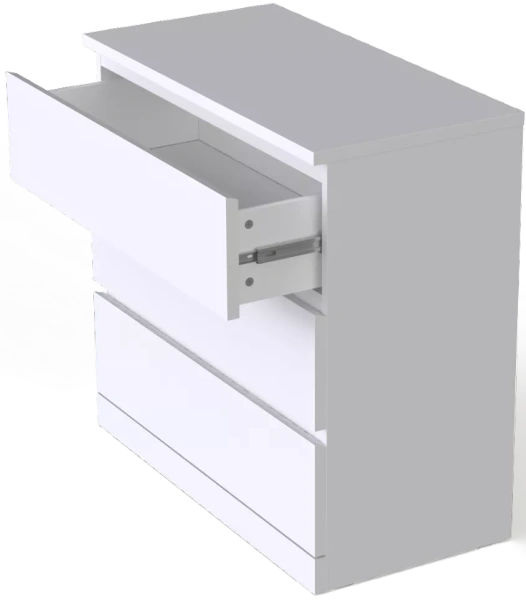Комод Варма 3 ящика белый 80х78 (GL) 