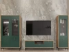 Тумба под ТВ Brass изумруд/каштан (NK) | Интернет магазин Масса Мебель