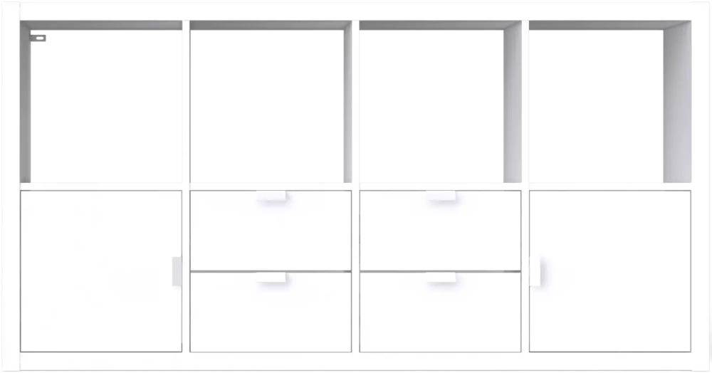Стеллаж дверца Фора 4.3 33x33 белый (GL) | Интернет магазин Масса Мебель