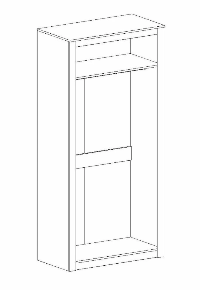 Шкаф двухстворчатый Даллас (MEBG) - интернет магазин Масса Мебель