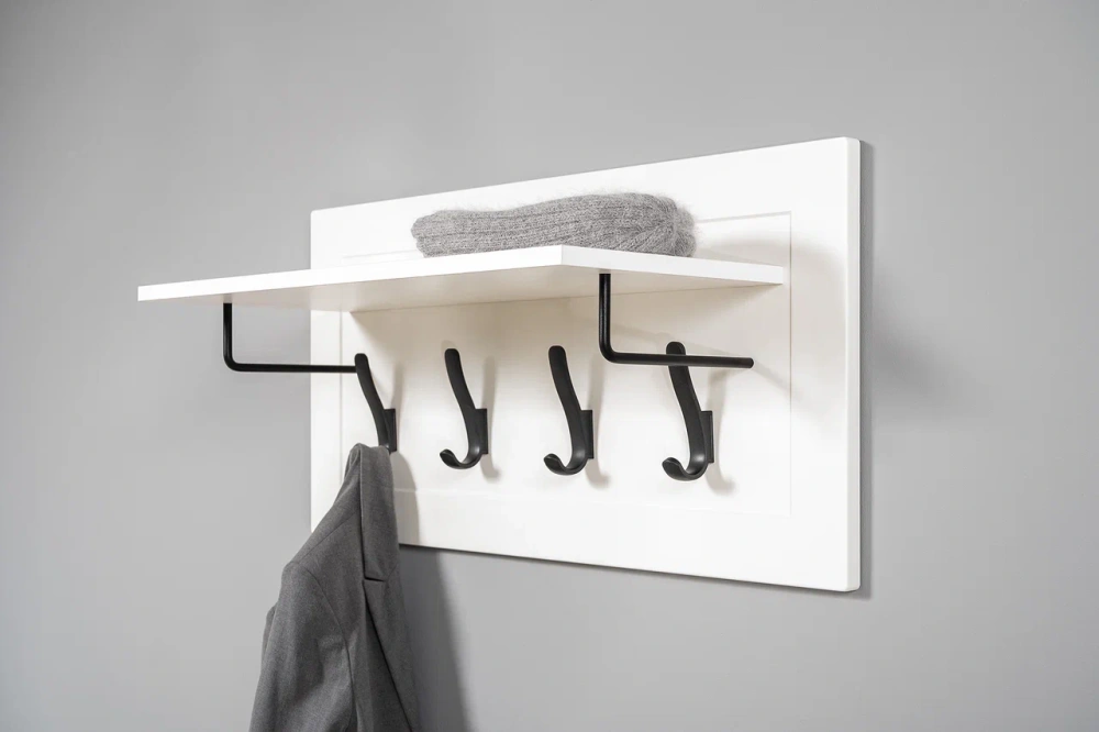 Вешалка Остин 15.12 Белый шагрень/Дуб Золотой (Mob) | Интернет магазин Масса Мебель