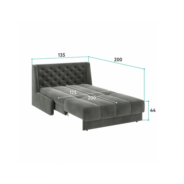 Диван кровать Ричмонд прямой 125х200 (DO) | Интернет магазин Масса мебели
