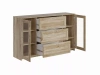 Тумба Сириус 2 двери со стеклом и 3 ящика 156х95 дуб сонома (GL) | Интернет магазин Масса Мебель