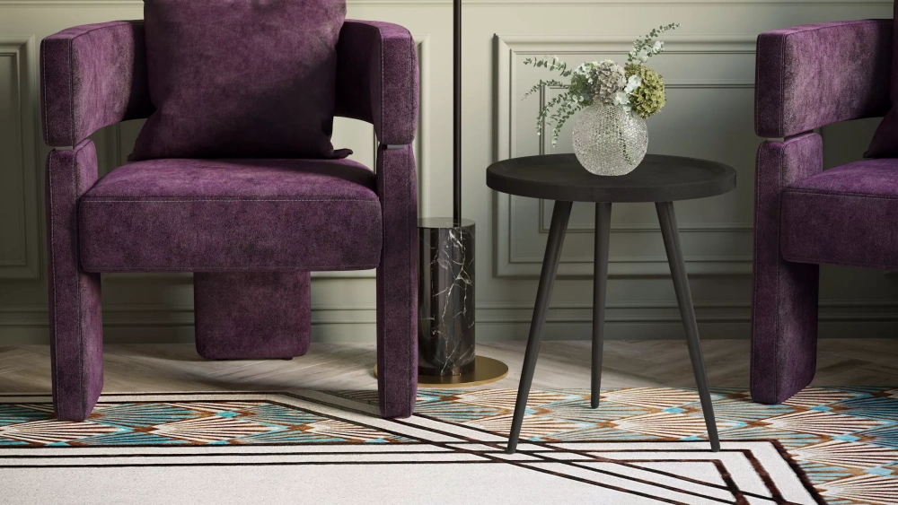 Стол журнальный "Батл" черный лофт (KL) | Интернет магазин Масса Мебель