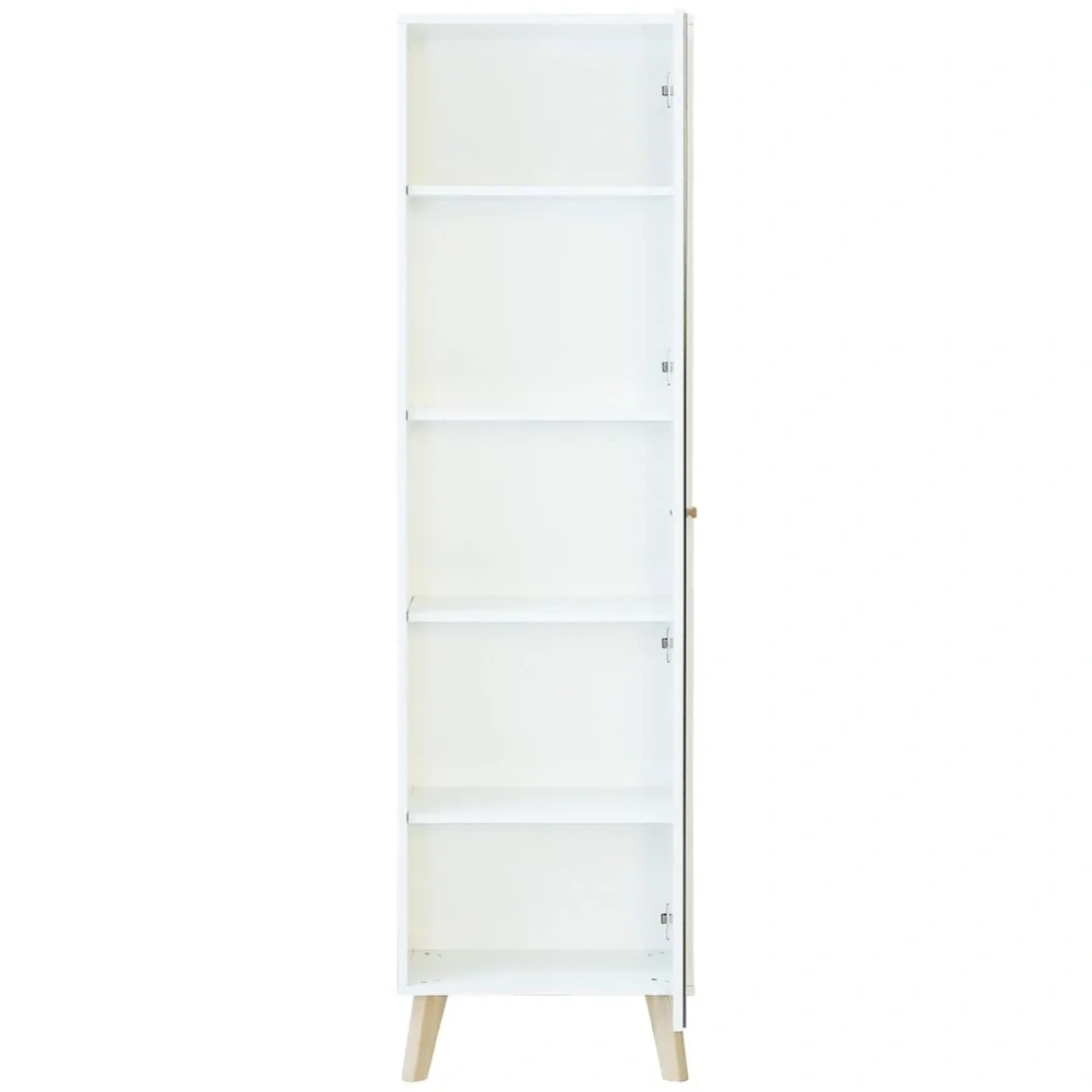 Шкаф с зеркалом Скандик 500х400х1850 (Белый) (EL) | Интернет магазин Масса Мебель