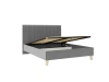 Кровать мягкая двуспальная Бари 160 х200 с подъёмным механизмом (Neo 25 Серый/Велюр) ЛД - интернет магазин Масса Мебель