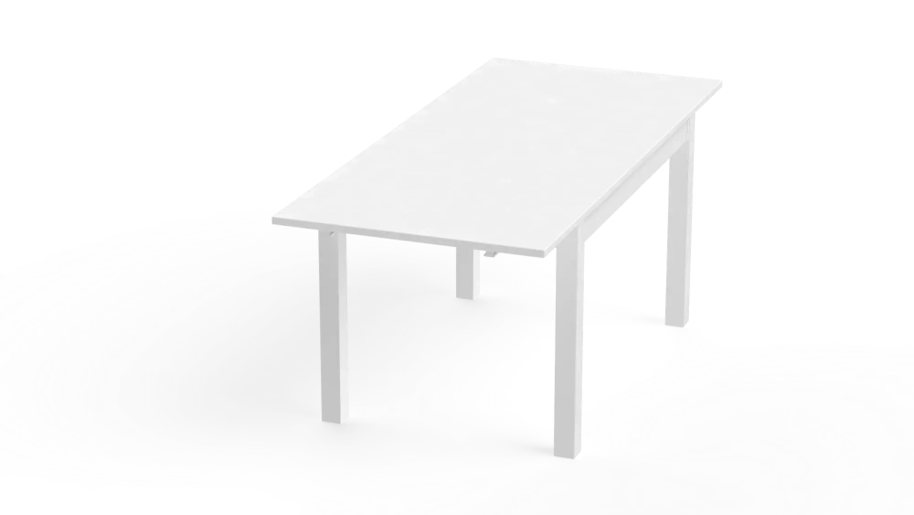 Стол раздвижной ВАРДИГ М обеденный 120(180)x74x80 белый (GL) | Интернет магазин Масса Мебель