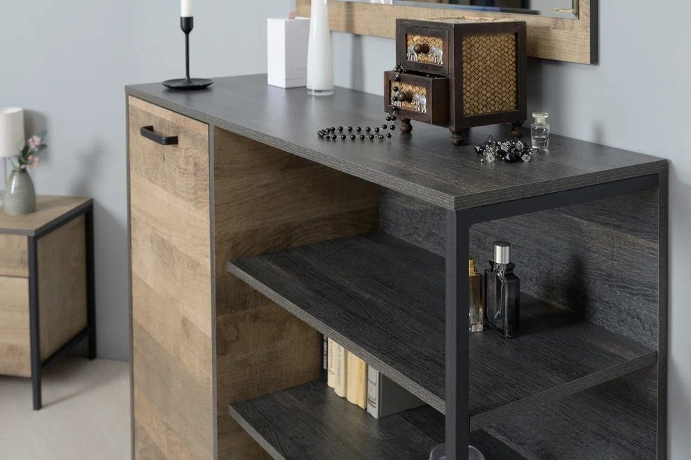 Комплект мебели в спальню Трувор №1 Дуб Гранж Песочный/Интра (Mob) | Интернет магазин Масса Мебель