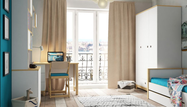 Шкаф двухстворчатый коллекция Робин Wood Лайт (POP) - интернет магазин Масса Мебель