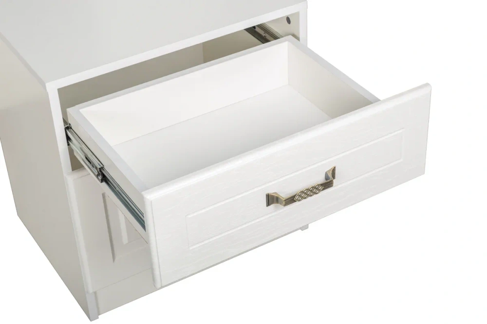 Комплект мебели в спальню Ливерпуль №1 белый ясень/ваниль (Mob) | Интернет магазин Масса Мебель