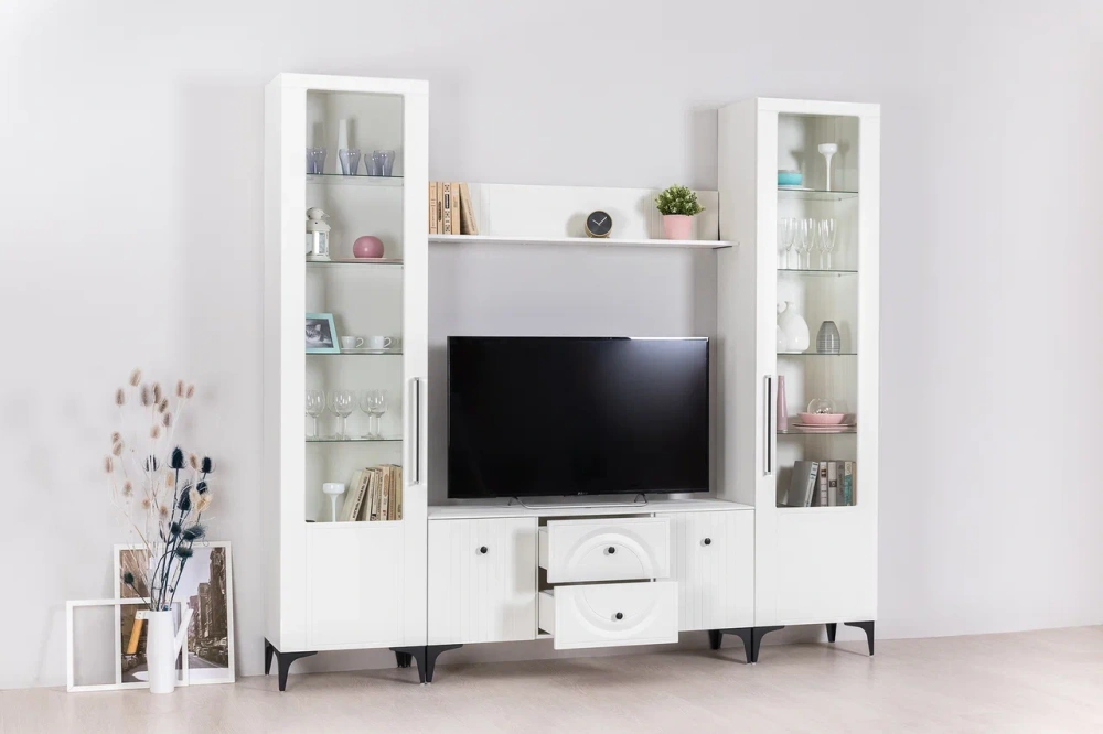 Комплект мебели в гостиную Валенсия №3 белый (Mob) Комплект мебели в гостиную Валенсия №3 белый (Mob) | Интернет магазин Масса Мебель