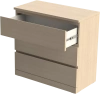 Комод Варма 3 ящика шпон дуб беленый 80х78 (GL) | Интернет магазин Масса Мебель
