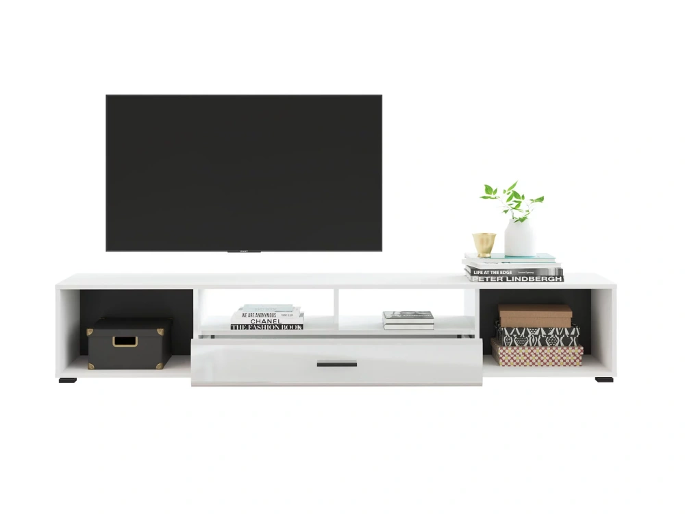 Тумба под ТВ-200 GLOSS Белый/Белый глянец (NK) Тумба под ТВ-200 GLOSS Белый/Белый глянец (NK) | Интернет магазин Масса Мебель