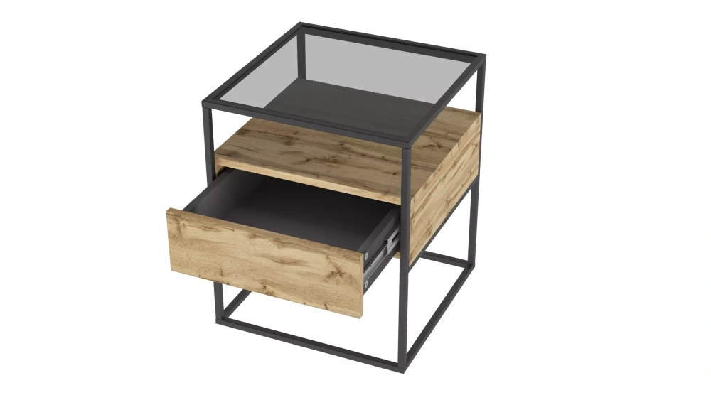 Прикроватная тумба "Эйден" дуб вотан (KL) - интернет магазин Масса Мебель