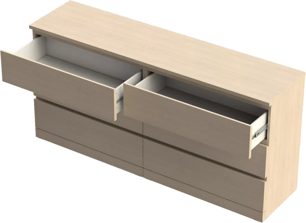 Комод Варма 6 ящиков шпон дуб беленый 160х78 (GL) Комод Варма 6 ящиков шпон дуб беленый 160х78 (GL) | Интернет магазин Масса Мебель