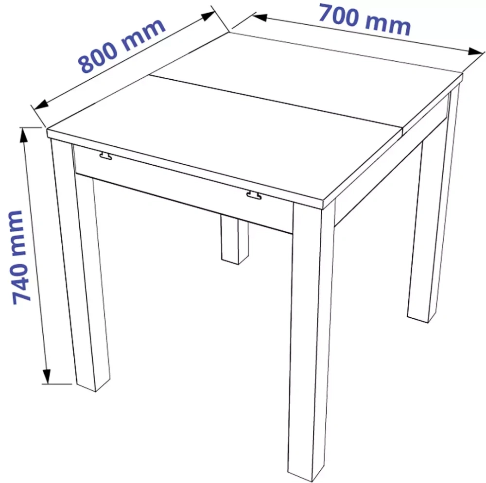 Стол раздвижной ВАРДИГ С обеденный 80(120)х74х70 белый (GL) Стол раздвижной ВАРДИГ С обеденный 80(120)х74х70 белый (GL) | Интернет магазин Масса Мебель