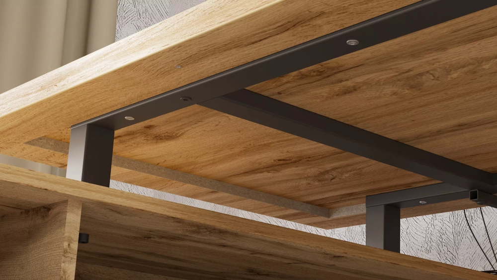 Рабочий стол Хардвиг СР01/L ЛДСП дуб вотан (KL) - интернет магазин Масса Мебель