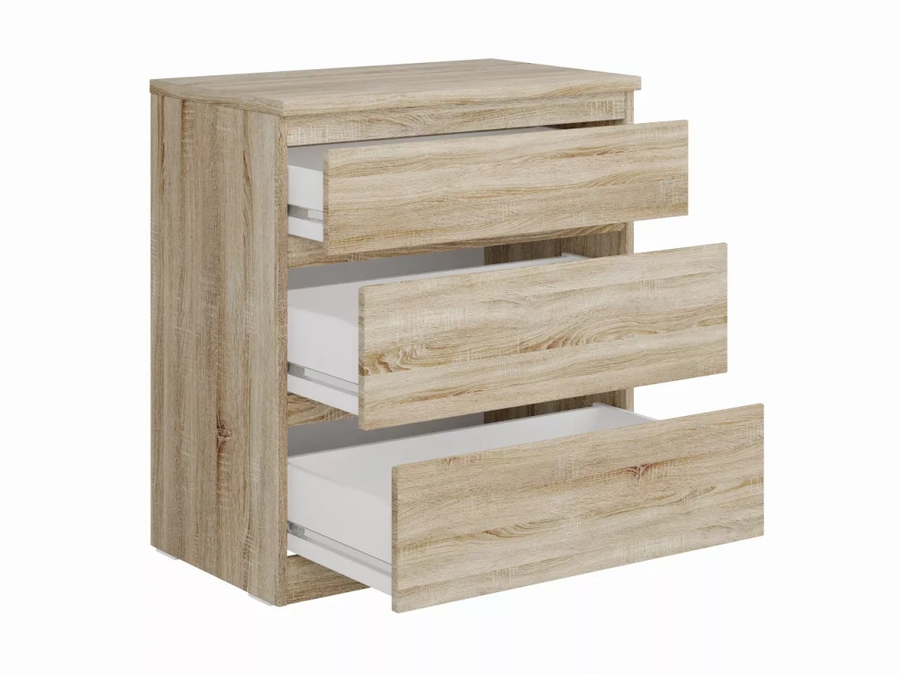 Комод Кастор 3 ящика дуб сонома (GL) | Интернет магазин Масса Мебель
