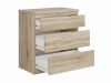 Комод Кастор 3 ящика дуб сонома (GL) | Интернет магазин Масса Мебель