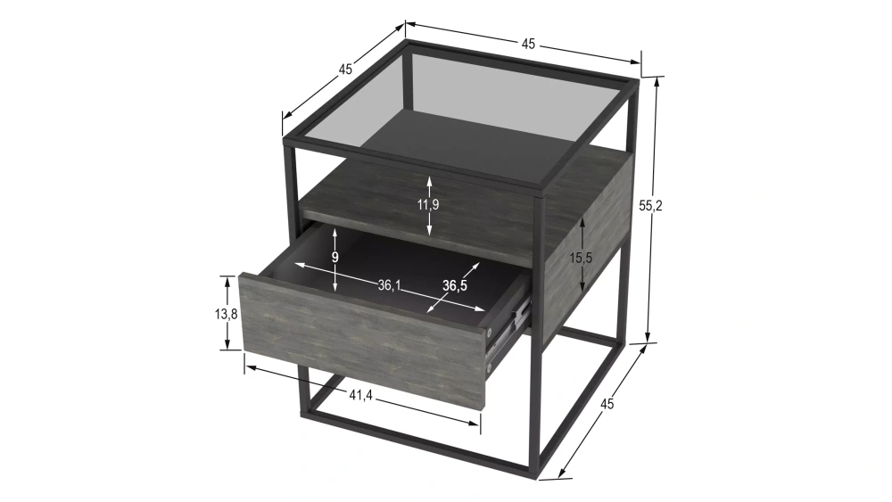 Прикроватная тумба "Эйден" интра (KL) Прикроватная тумба "Эйден" интра (KL) | Интернет магазин Масса Мебель