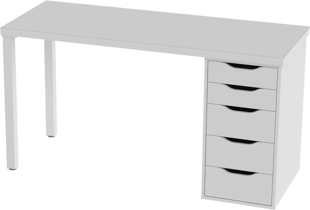 Cтол письменный Ингар 2/5Т стол 140x75 белый (GL) - интернет магазин Масса Мебель