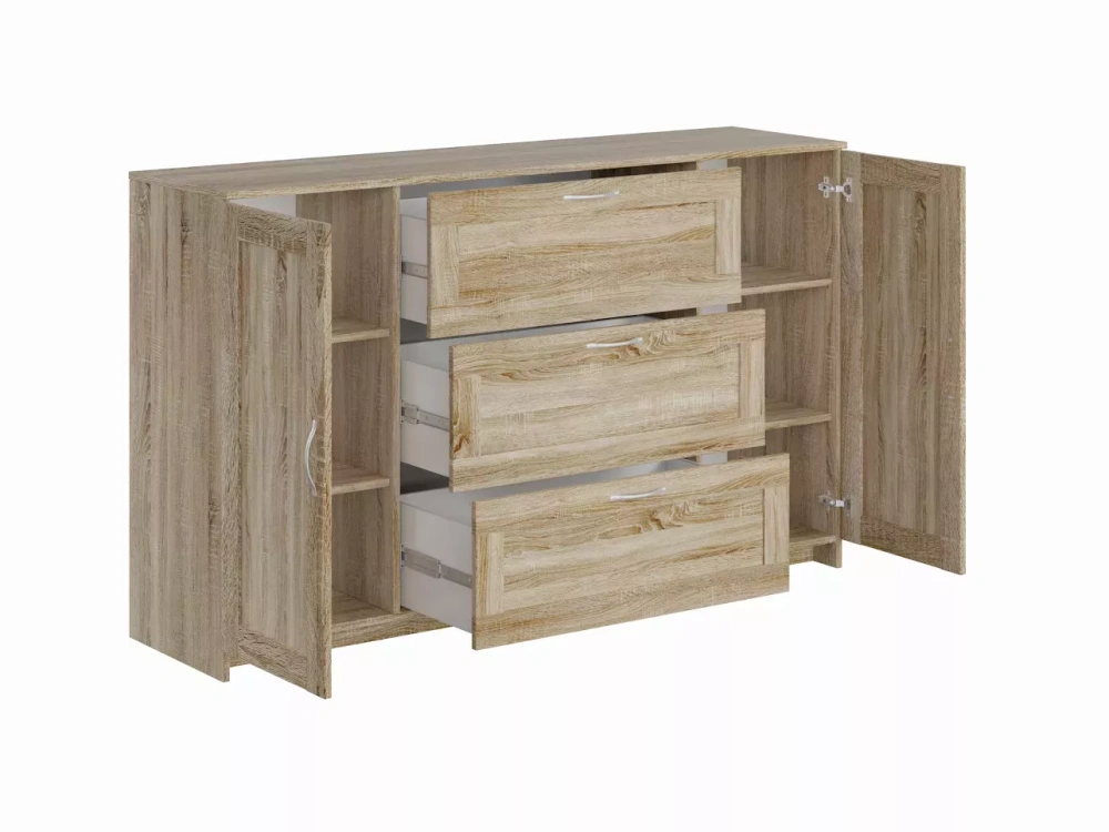 Тумба Сириус 2 двери и 3 ящика 156х95 дуб сонома (GL) | Интернет магазин Масса Мебель