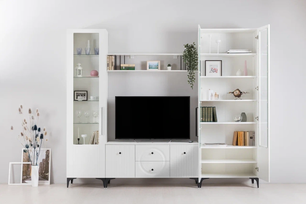 Комплект мебели в гостиную Валенсия №2 белый (Mob) | Интернет магазин Масса Мебель