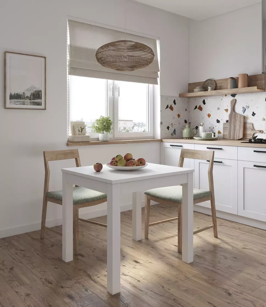 Стол раздвижной ВАРДИГ С обеденный 80(120)х74х70 белый (GL) Стол раздвижной ВАРДИГ С обеденный 80(120)х74х70 белый (GL) | Интернет магазин Масса Мебель