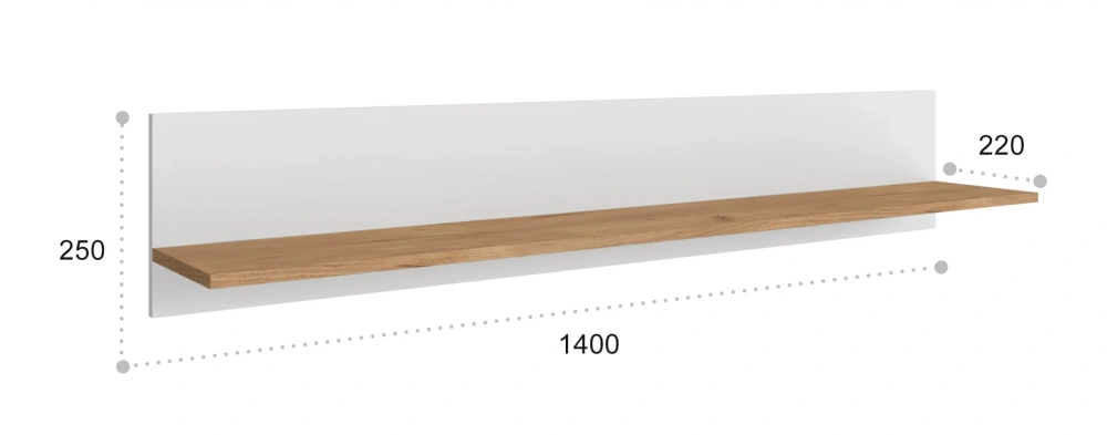 Полка настенная Ирма 140 (COM) Полка настенная Ирма 140 (COM) | Интернет магазин Масса Мебель