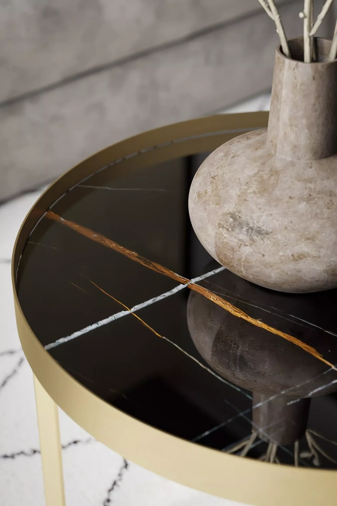 Стол журнальный Тайлер сахара нуар/золото (KL) Стол журнальный Тайлер сахара нуар/золото (KL) | Интернет магазин Масса Мебель