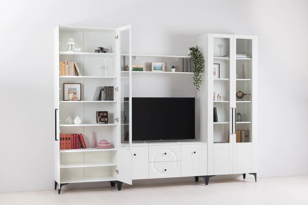 Комплект мебели в гостиную Валенсия №1 белый (Mob) | Интернет магазин Масса Мебель