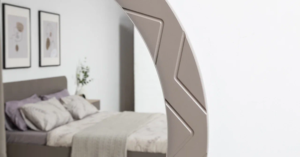 Зеркало навесное Амьен 17.10 Веллюто Капучино (Mob) | Интернет магазин Масса Мебель