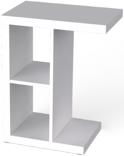 Стол журнальный Энкель Т приставной стол 47х60 белый (GL) 