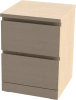Комод Варма 2 ящика шпон дуб беленый 40х54 (GL)