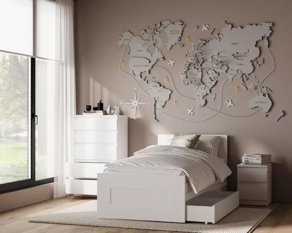 Комод Кастор 5 ящиков белый (GL) - интернет магазин Масса Мебель