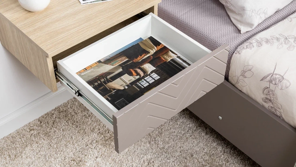 Комплект мебели в спальню Амьен №1 Плэйн/Веллюто Капучино (Mob) | Интернет магазин Масса Мебель