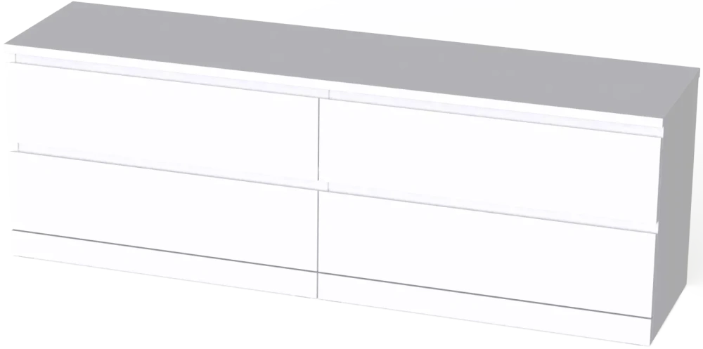 Комод Варма 4 ящика белый 160х54 (GL) | Интернет магазин Масса Мебель