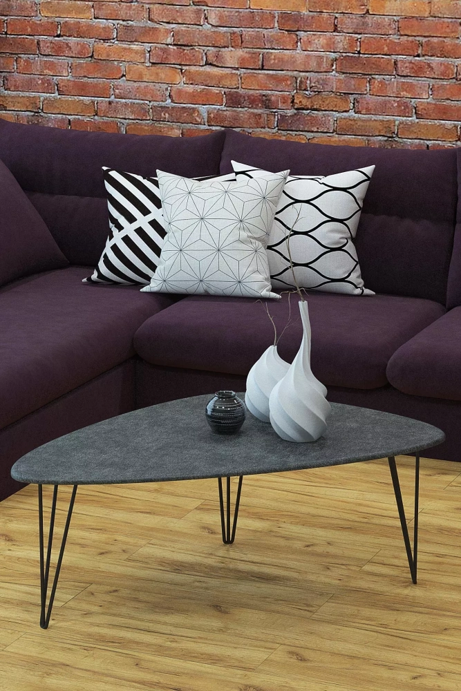 Стол журнальный Престон серый бетон (KL) | Интернет магазин Масса Мебель