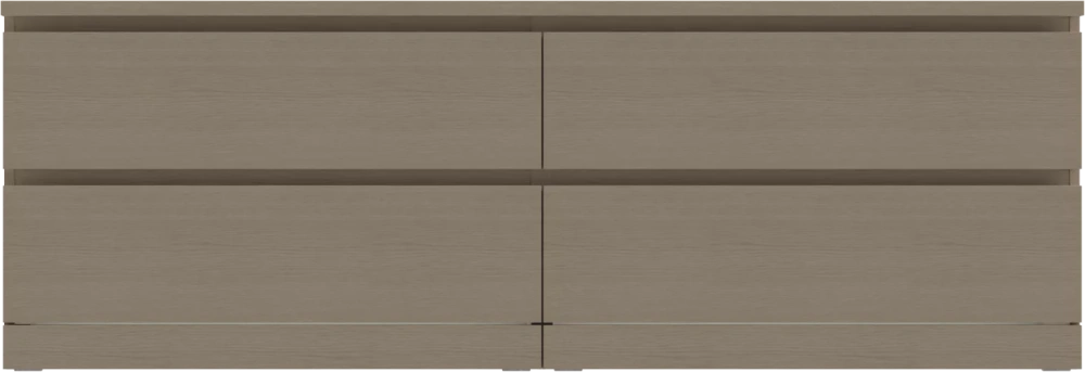 Комод Варма 4 ящика шпон дуб беленый 160х54 (GL) | Интернет магазин Масса Мебель