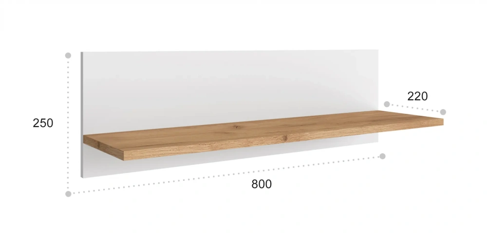 Полка настенная Ирма 80 (COM) - интернет магазин Масса Мебель