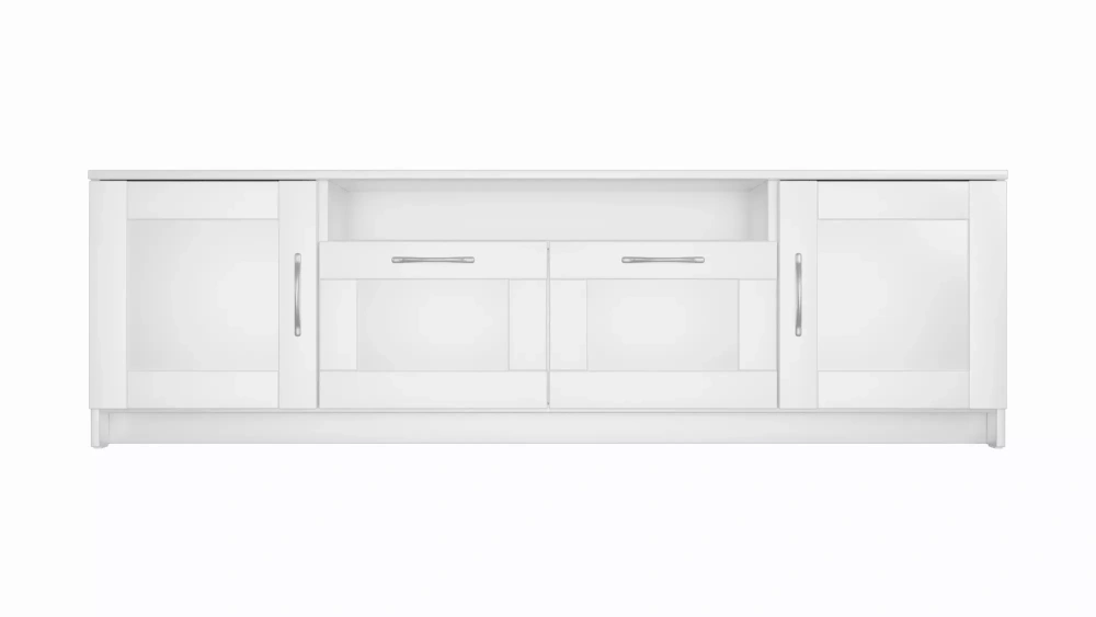 Тумба Сириус 2 двери и 2 ящика 156х47 белый (GL) | Интернет магазин Масса Мебель